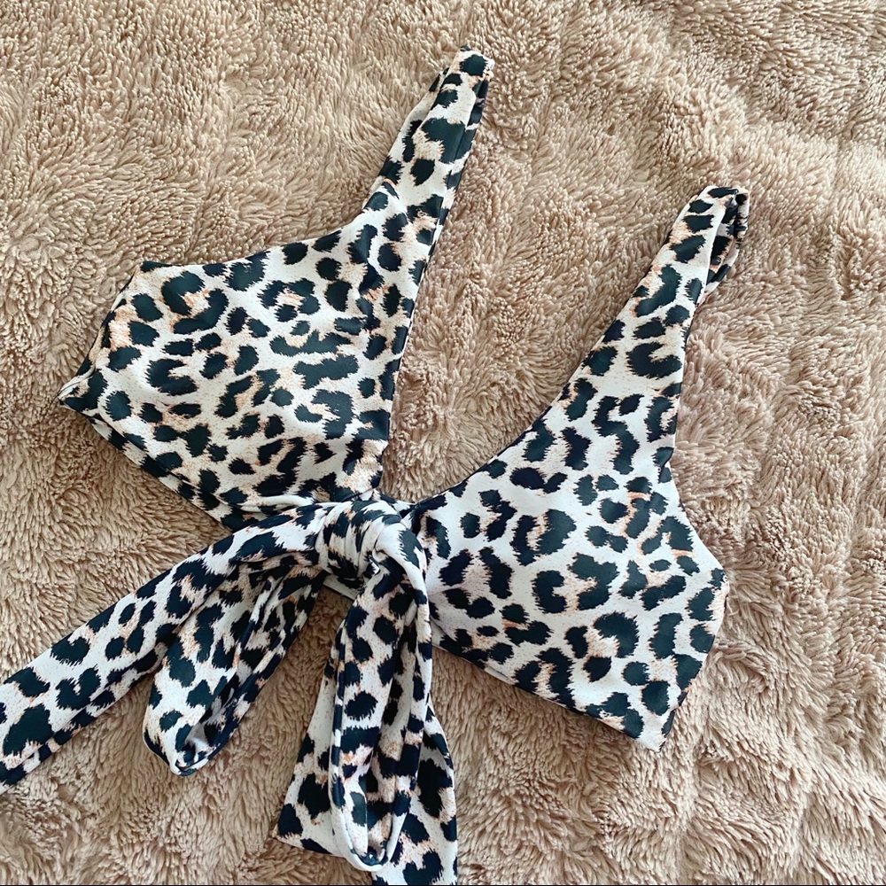 Leopard From Tie Bikini Top